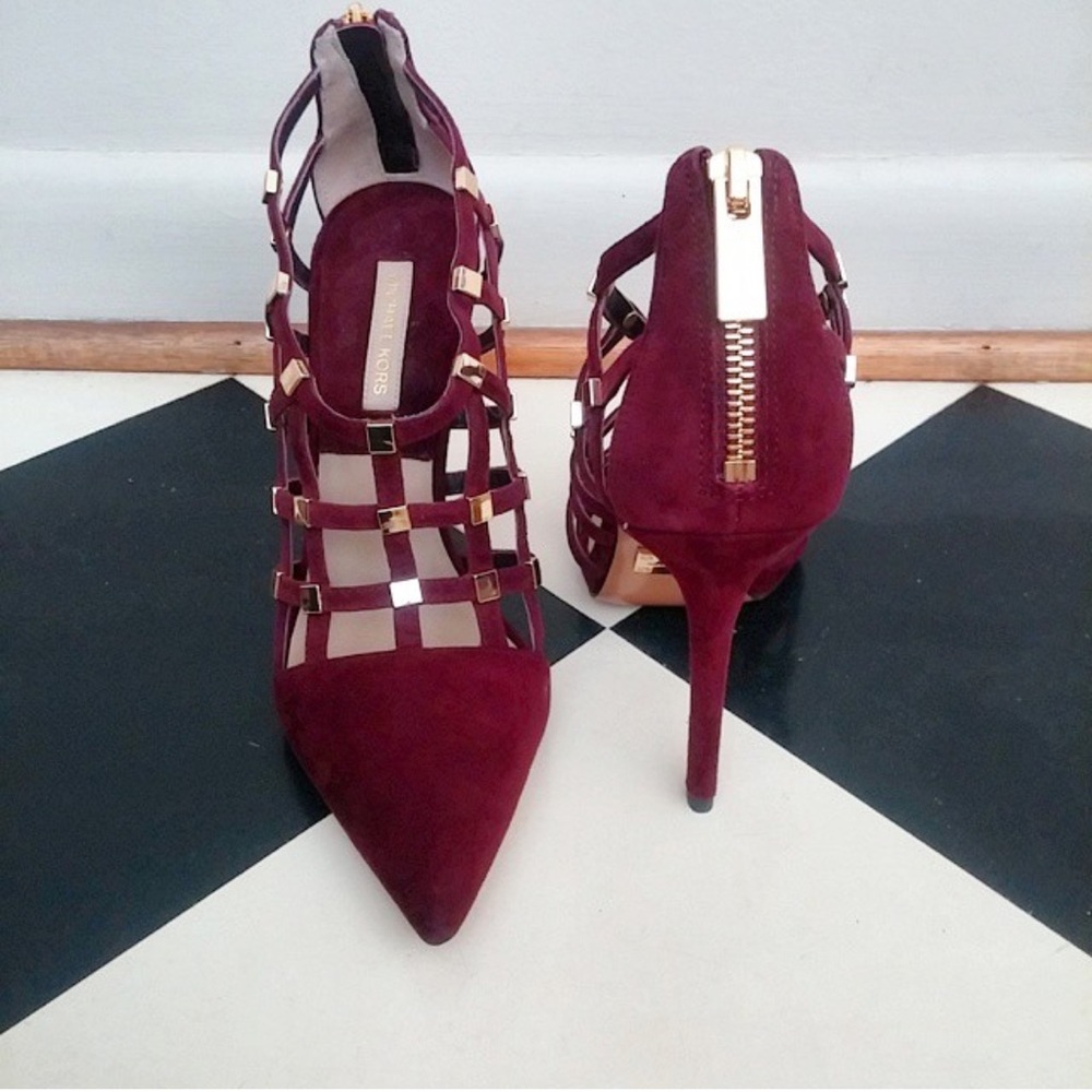 Michael Kors Agnes pointed toe caged pumps sz 36.5